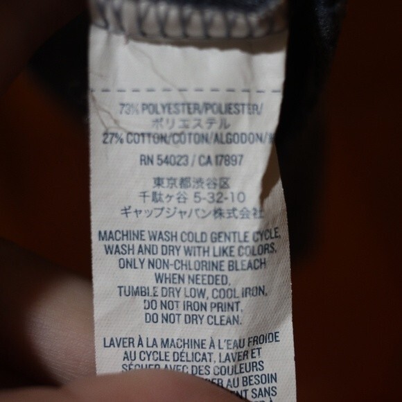 Old Navy Active Blue Gray Heathered Long Sleeve Semi-Fitted Top Medium - Picture 10 of 10